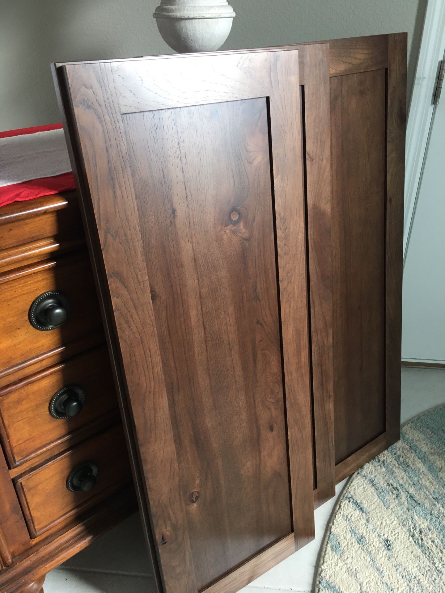 A set of four Spring Hill hickory cabinet doors kitchen cabinets