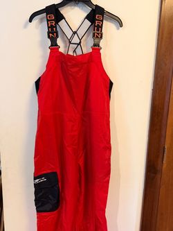Grundens Deck Boss Bib Pants-Red