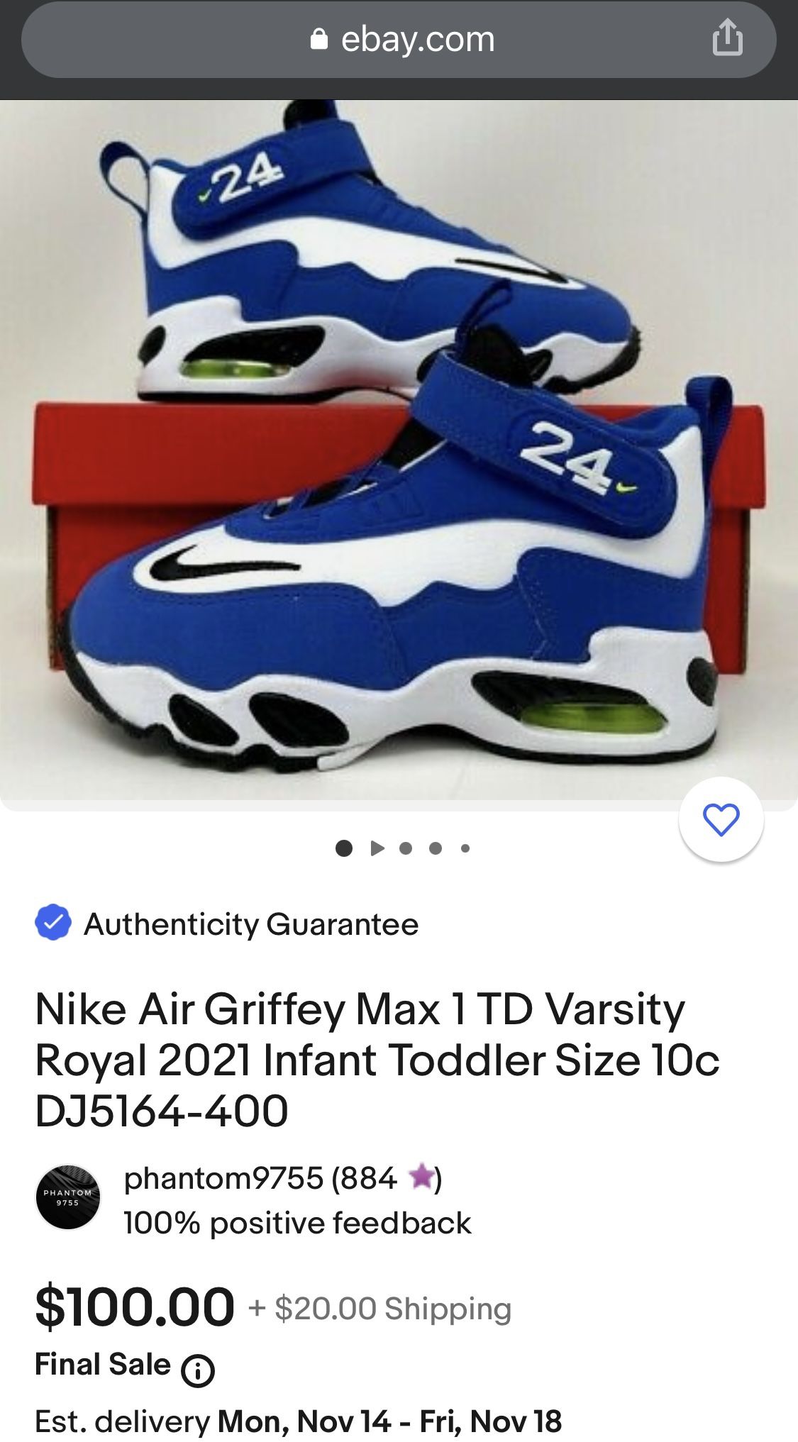 Nike Air Griffey Max (Kids Shoes)