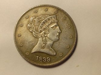 USA 1839 50C Backward Head Half Dollar Patterns Coin / Token