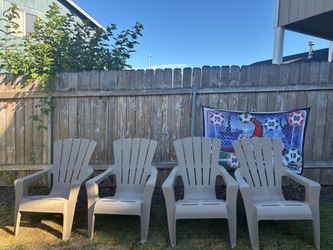 4 Resin Adirondack chairs