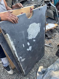 Free Heavy Gray Slabs of Remnant Slate