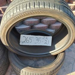 265. 35. ZR 21 2 TIRES