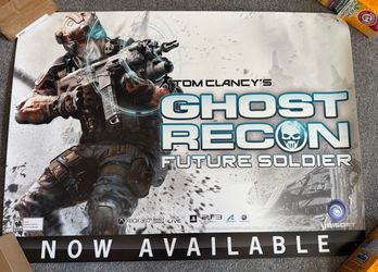 Ghost Recon Future Soldier GameStop Promo Poster Store Display Ubisoft 2012 Rare