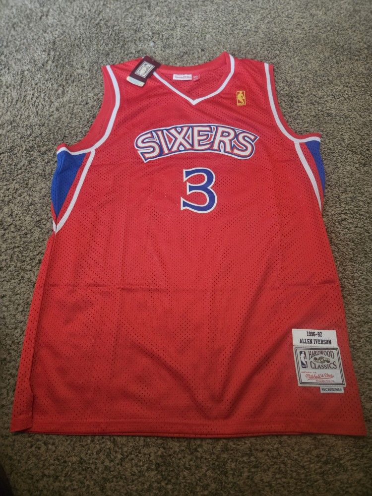 NEW MITCHELL &NESS SIXERS JERSEY