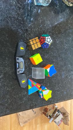 Multiple different rubix cubes (also sold separately, price negotiable)