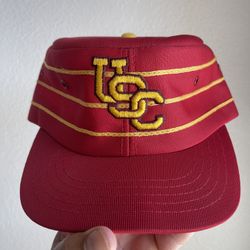 Vintage Sports Specialties USC Striped Snapback Hat 