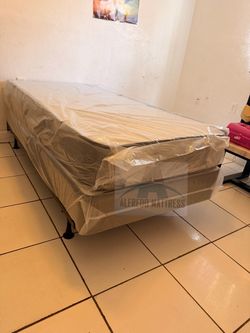 NEW TWIN SIZE 38x75” MATTRESS AND BOX SPRING-2pcs