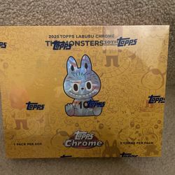 Topps Chrome Labubu Hobby Box Trading Cards - The Monsters 10th Anniversary 