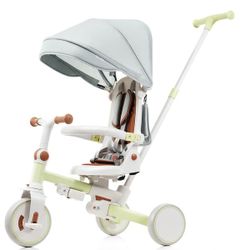 Baby Tricycle 7 in 1 , Foldable Toddler Tricycle with Removable and Adjustable Parent Handle  [NEW] **Assembly Req** 