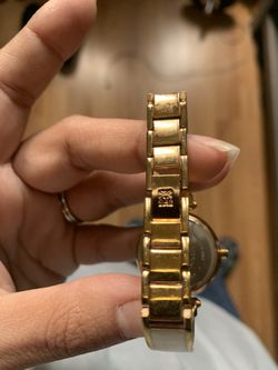 Ann Klein Rose Gold & White Watch