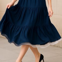 Flowy Maxi Skirt for Women – Boho Style With Pockets