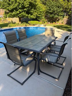 7 Piece Table & Chairs Patio Deck Furniture