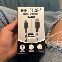 10 Ft USB-C To USB-A  Charger 