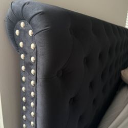 King Size Velvet Bed Frame 