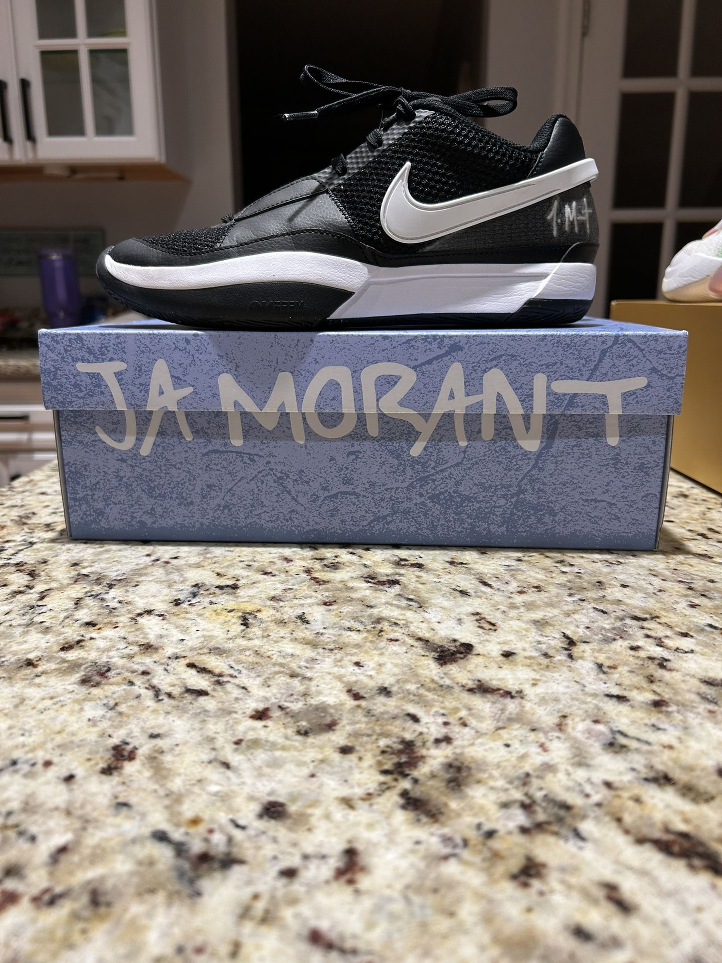 Nike Ja Morant 1s. Black And White Size 9 Men