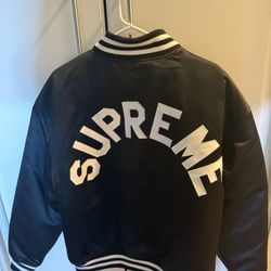 Supreme Black Varsity Jacket 