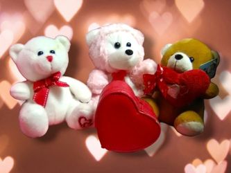 Valentine's Day Plush Teddy Bears (3)