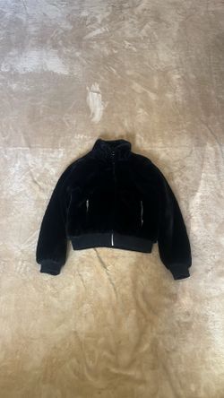 Ambiance Outerwear Black Faux Fur Bomber Jacket Cropped Puffer Coat