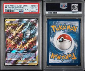 PSA 10 Moltres & Zapdos & Articuno GX #SM210 Full Art – Hidden Fates ETB Promo – Pokemon TCG Card