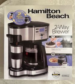 HAMILTON BEACH 2-WAY BREWER- NEW