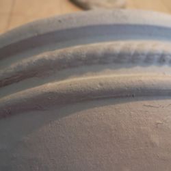 Gray Terracotta Clay Planter with Design 