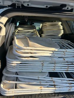 50 foldable plastic chairs $10 each