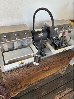 Complete CabKing 8V1 Lapidary Shop – Trim Saw, Tumbler, Tools & Stones