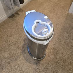 Rubbing Stainless Steel Diaper Bin