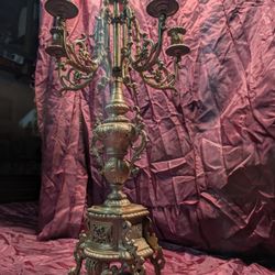 Beautiful Solid Brass Ornate Candelarba