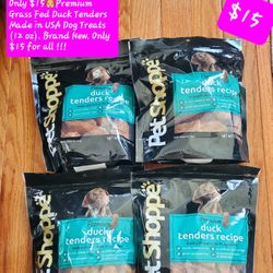 $15🐶Duck Tenders Made in USA Dog Treats (12 oz). BRAND NEW. 
Only $15 for all !!!

Flavor: Apple, Duck, Chicken
Age Range: All