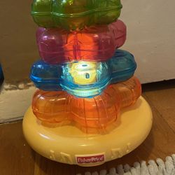 Fisher-Price Stack & Glow Rainbow Rings Toy