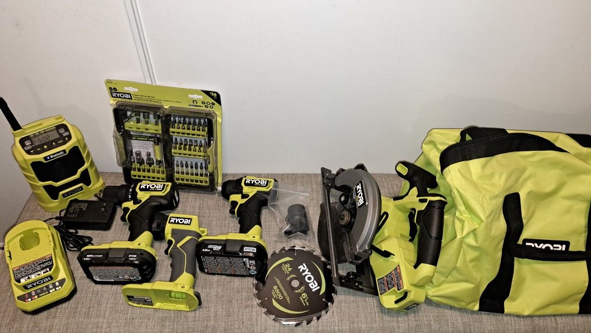 RYOBI ONE+ HP 18V Brushless Cordless Combo Kit (5 Tool) with (2