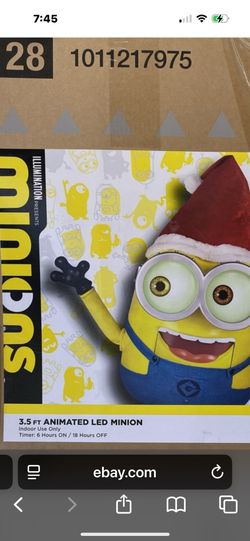 Christmas Holiday Christmas Minion Universal 3.5 Ft Animated LED New In  Box