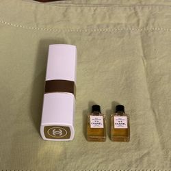 Lot of 2Chanel No 5 Eau De Parfum 1/4 oz-whit Coco Chanel Spray Atomizer (empty)-Read Description 