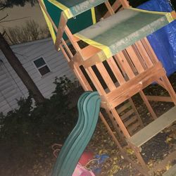 Kids Play Set Slide And Swings