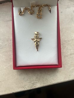 Gold baby angel pendant