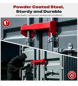 Shipping Container Lock, Heavy Duty Cargo Door Lock, Shipping Container Accessories with Powder Coated Steel, Adjustable Semi Trailer Lock with Mechan