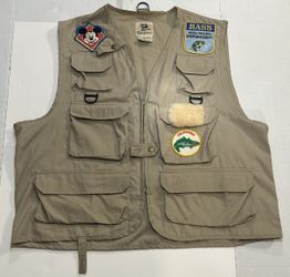 Vintage Sportfisher Fishing Vest L/XL Fly Fishing Gorpcore 90s with Patches