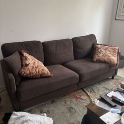 77” Brown Sofa 