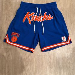 Size Medium - Just Don Mitchell And Ness NBA Basketball New York Knicks Mesh Shorts - New Era 47 Brand Nike Sports 