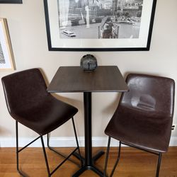 Bar High Table And 2 Chairs. 