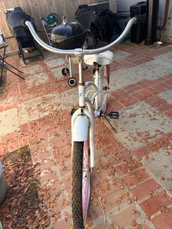 Firmstrong Urban Beach Cruiser Bike - White/Pink - $40