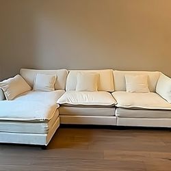 [TWO SOFAS] 2 Seat Sofa set & U Shaped Sofa + Ottoman 