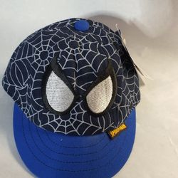NEW SPIDERMAN BLUE WEB/SPIDEY EYES KIDS HAT SZ 44CM