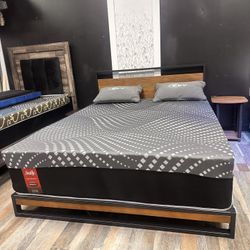 Queen Memory Foam Orthopedic Come With Free Box Spring - Same Day Delivery 