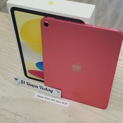 Apple IPad 10th Gen Tablet Brand New - $1 DOWN TODAY, NO CREDIT NEEDED - WARRANTY INCLUDED