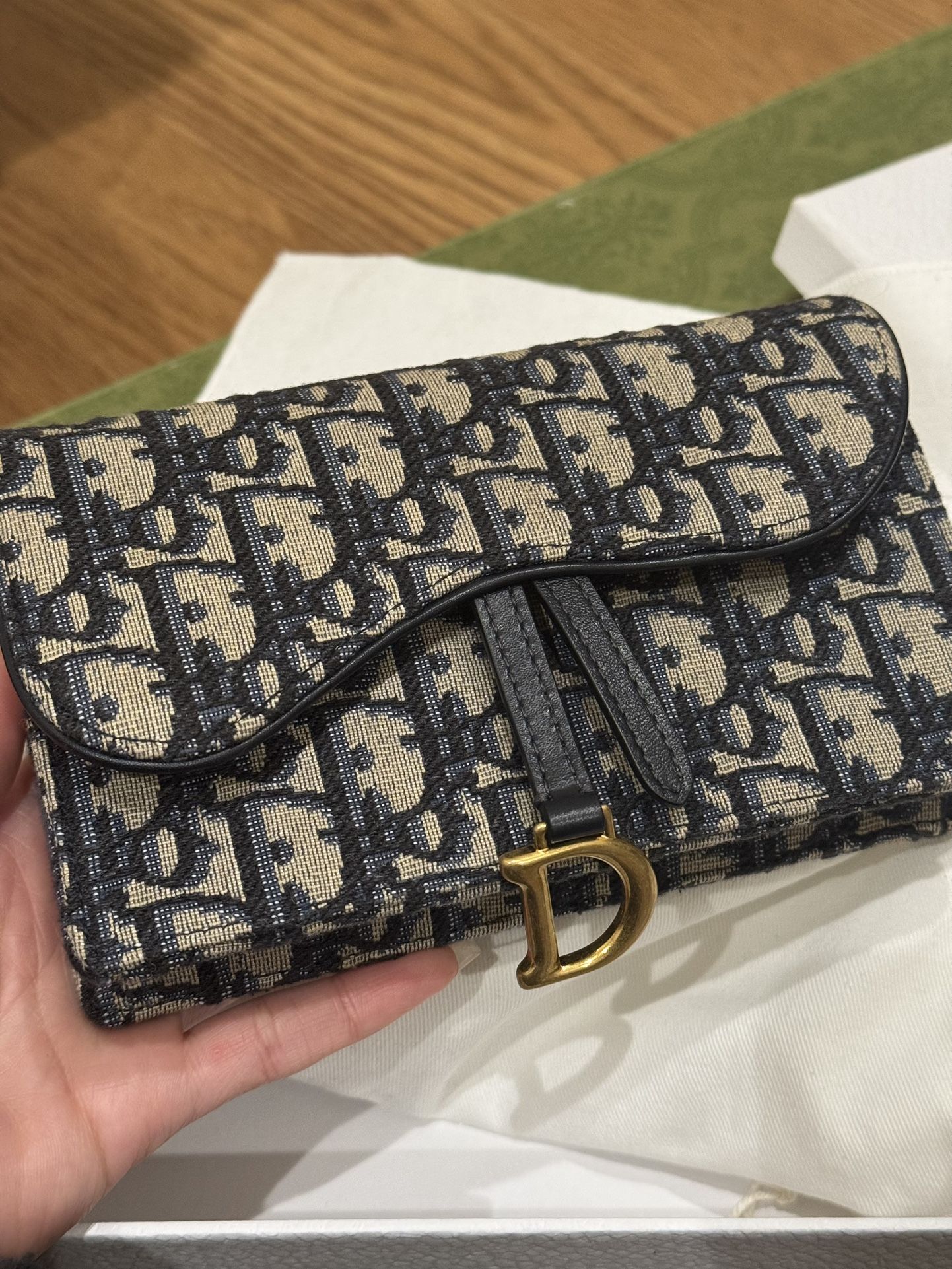 Dior Oblique Saddle Clutch Belt