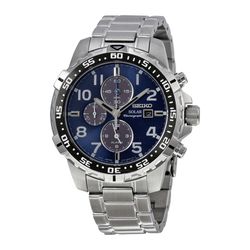 SEIKO Solar Chronograph ダークブルー　v172-0ap0 Seiko Solar Men's Black Watch - V172-0AP0 for sale online | eBay