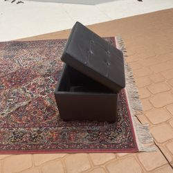 Leather Storage Ottoman 